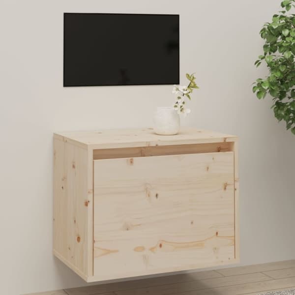 vidaXL Veggskap 45x30x35 cm heltre furu