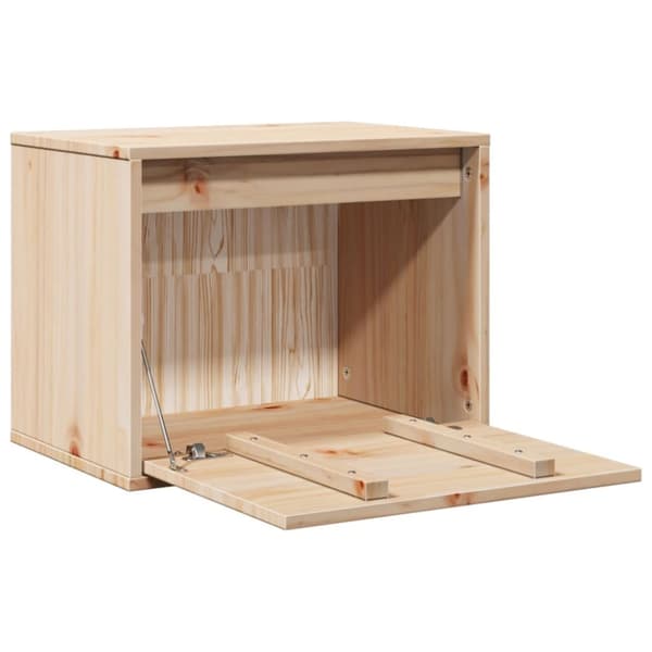 vidaXL Veggskap 45x30x35 cm heltre furu