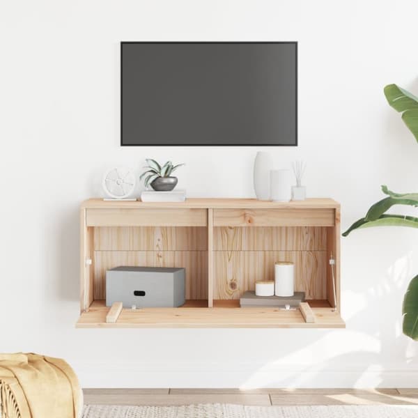 vidaXL vægskab 80x30x35 cm massivt fyrretræ