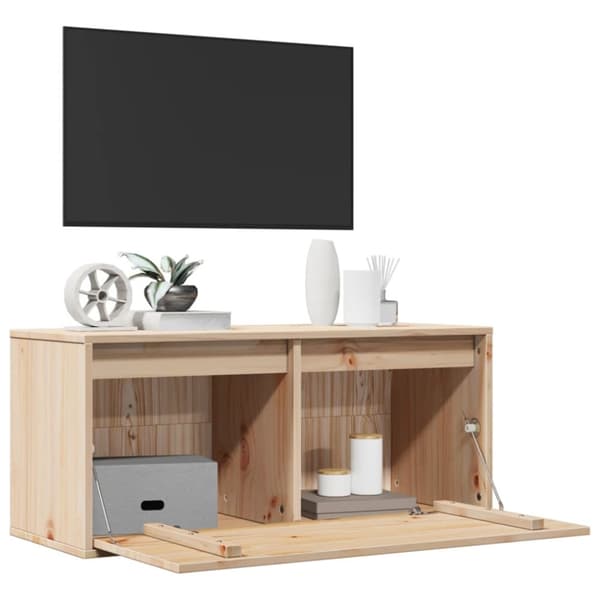 vidaXL vægskab 80x30x35 cm massivt fyrretræ