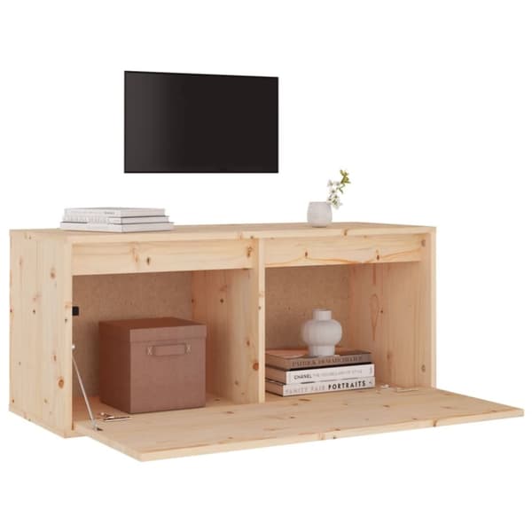 vidaXL vægskab 80x30x35 cm massivt fyrretræ