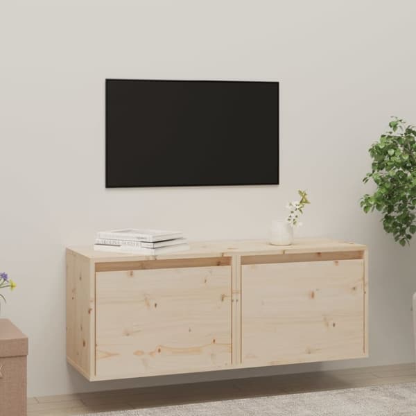 vidaXL Väggskåp 2 st 45x30x35 cm massiv furu