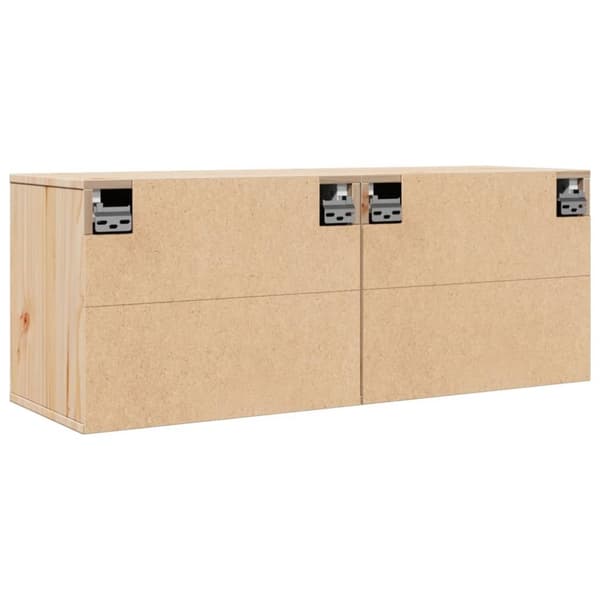 vidaXL Väggskåp 2 st 45x30x35 cm massiv furu