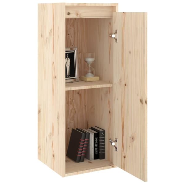 vidaXL Veggskap 30x30x80 cm heltre furu