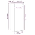 Miniatyrbilde 10 av 11: vidaXL Veggskap 30x30x80 cm heltre furu