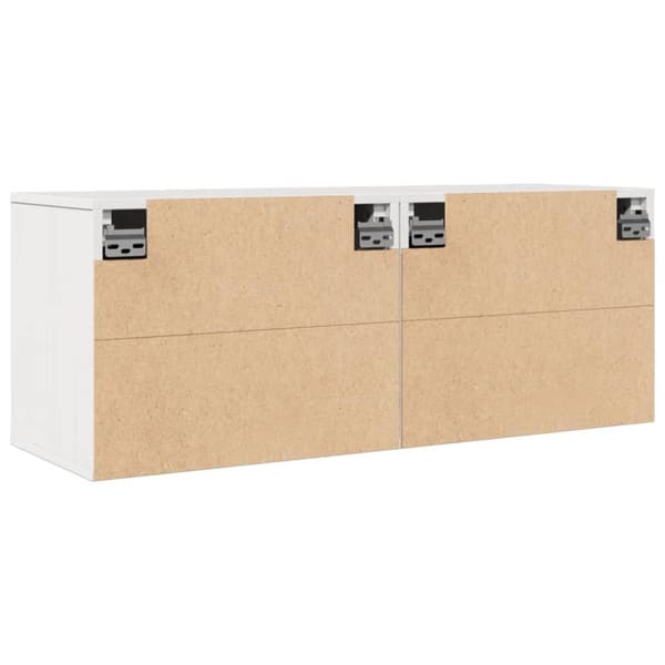 vidaXL vægskabe 2 stk. 45x30x35 cm massivt fyrretræ hvid