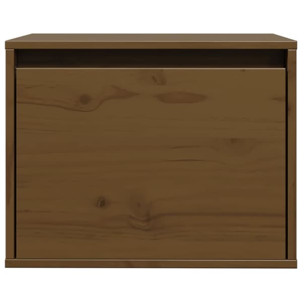 vidaXL vægskab 45x30x35 cm massivt fyrretræ honningbrun