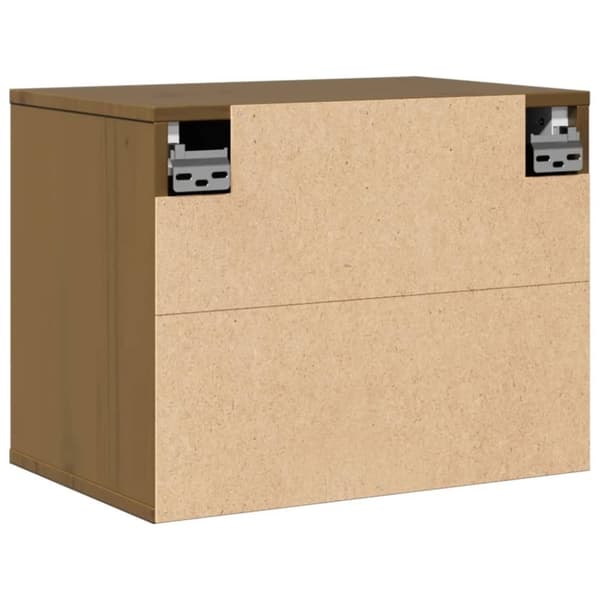 vidaXL vægskab 45x30x35 cm massivt fyrretræ honningbrun