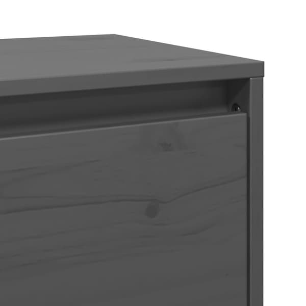 vidaXL Veggskap 2 stk grå 45x30x35 cm heltre furu