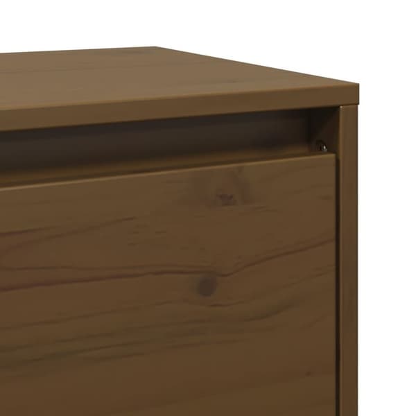 vidaXL vægskabe 2 stk. 45x30x35 cm massivt fyrretræ honningbrun