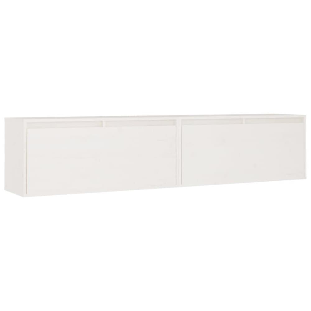 vidaXL Väggskåp 2 st vit 80x30x35 cm massiv furu