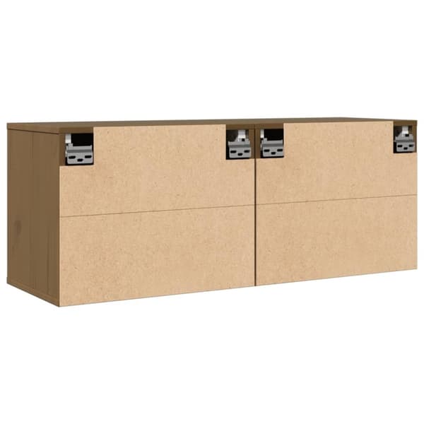 vidaXL Väggskåp 2 st honungsbrun 45x30x35 cm massiv furu