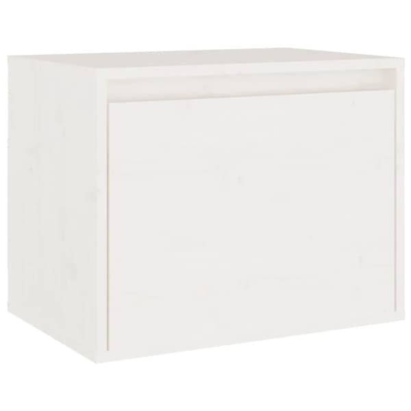 vidaXL Väggskåp vit 45x30x35 cm massiv furu