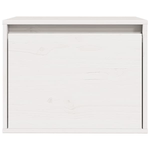 vidaXL Väggskåp vit 45x30x35 cm massiv furu