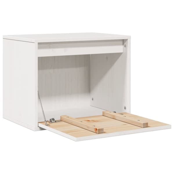vidaXL Väggskåp vit 45x30x35 cm massiv furu