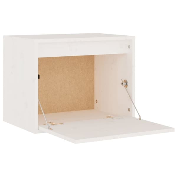 vidaXL Väggskåp vit 45x30x35 cm massiv furu
