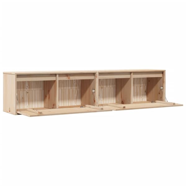vidaXL Väggskåp 2 st 80x30x35 cm massiv furu