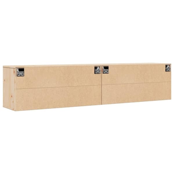 vidaXL Väggskåp 2 st 80x30x35 cm massiv furu