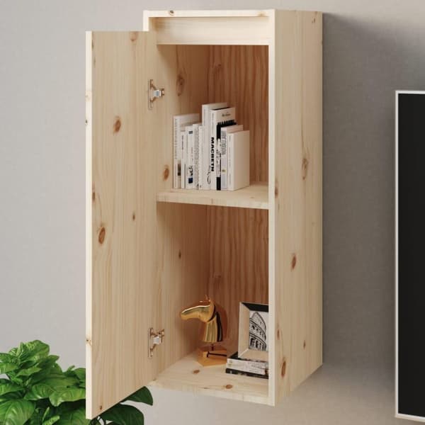 vidaXL Veggskap 2 stk 30x30x80 cm heltre furu
