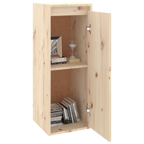 vidaXL Veggskap 2 stk 30x30x80 cm heltre furu