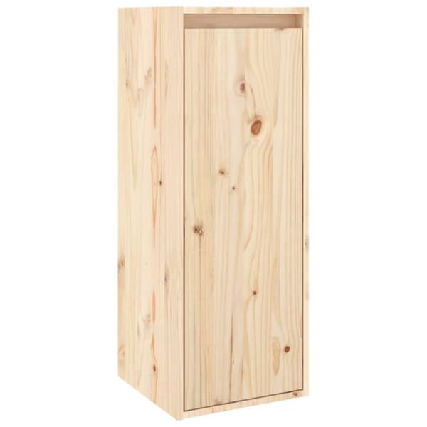 vidaXL Veggskap 2 stk 30x30x80 cm heltre furu
