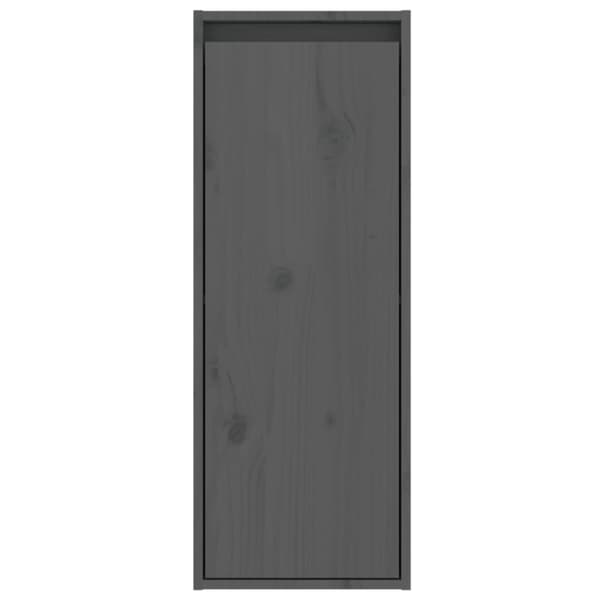 vidaXL vægskab 30x30x80 cm massivt fyrretræ grå