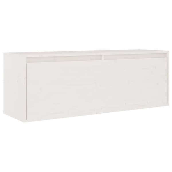 vidaXL vægskab 100x30x35 cm massivt fyrretræ hvid