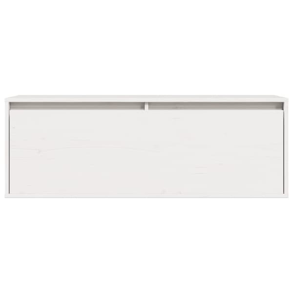 vidaXL vægskab 100x30x35 cm massivt fyrretræ hvid