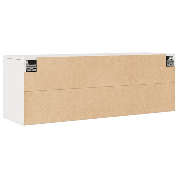 vidaXL vægskab 100x30x35 cm massivt fyrretræ hvid