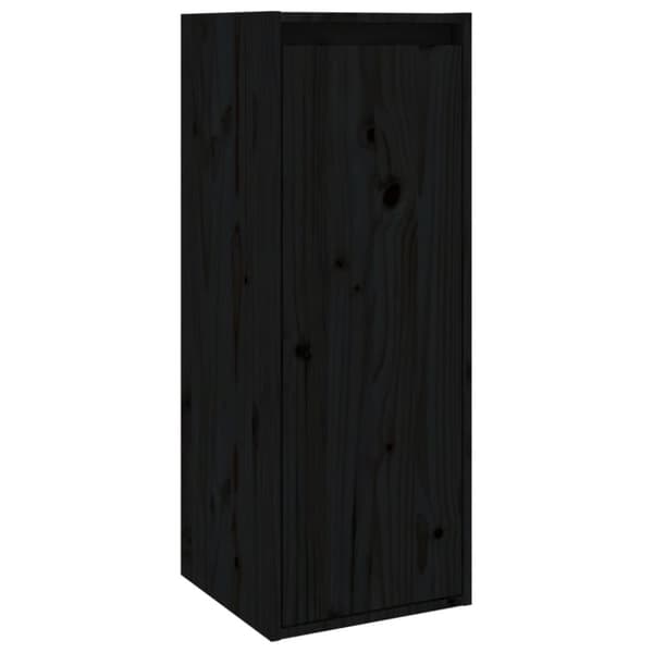 vidaXL vægskabe 2 stk. 30x30x60 cm massivt fyrretræ sort