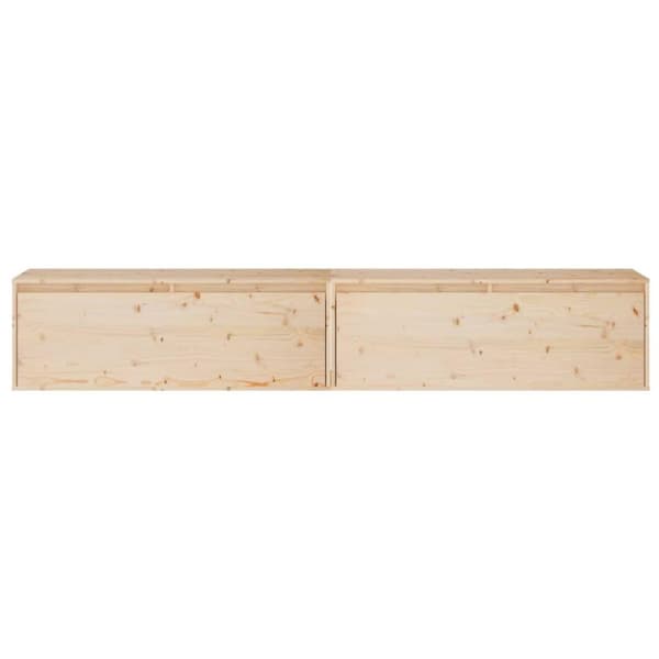 vidaXL vægskabe 2 stk. 100x30x35 cm massivt fyrretræ