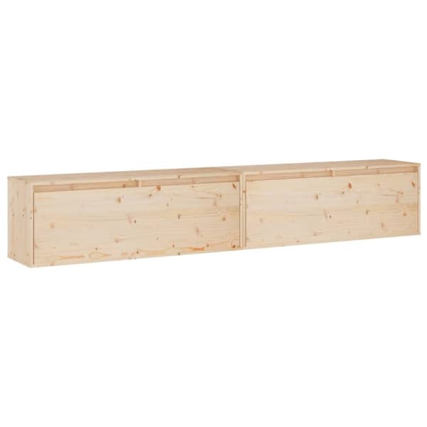 vidaXL vægskabe 2 stk. 100x30x35 cm massivt fyrretræ