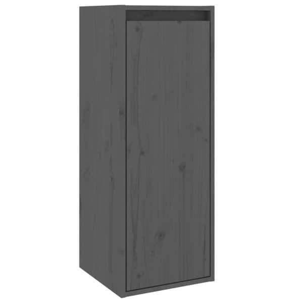 vidaXL vægskabe 2 stk. 30x30x80 cm massivt fyrretræ grå