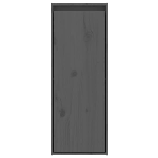 vidaXL vægskabe 2 stk. 30x30x80 cm massivt fyrretræ grå