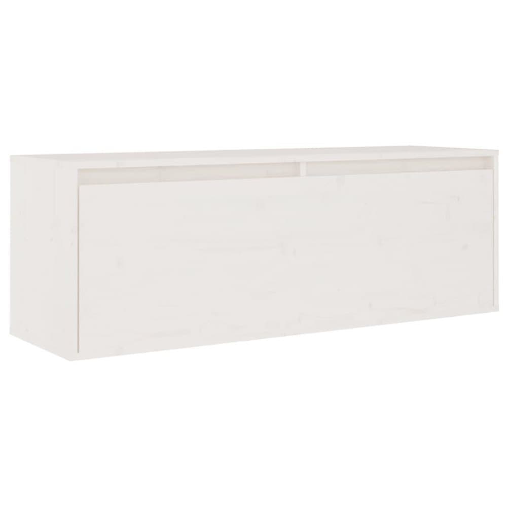 vidaXL Väggskåp vit 100x30x35 cm massiv furu