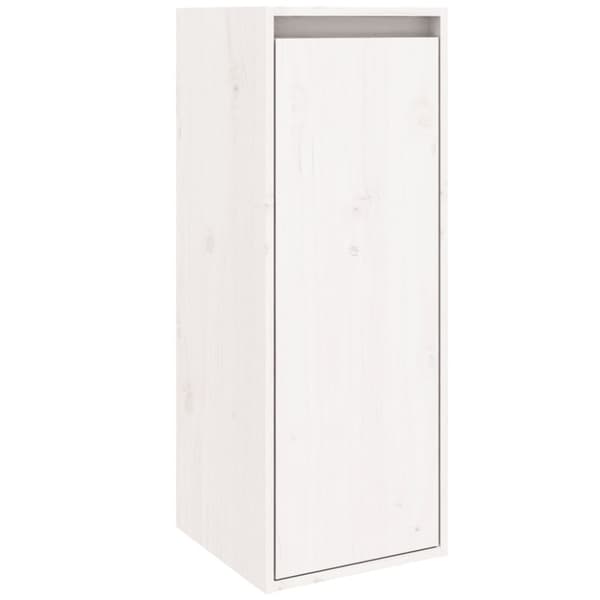 vidaXL Veggskap 2 stk hvit 30x30x80 cm heltre furu
