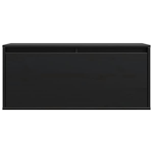 vidaXL Väggskåp svart 80x30x35 cm massiv furu