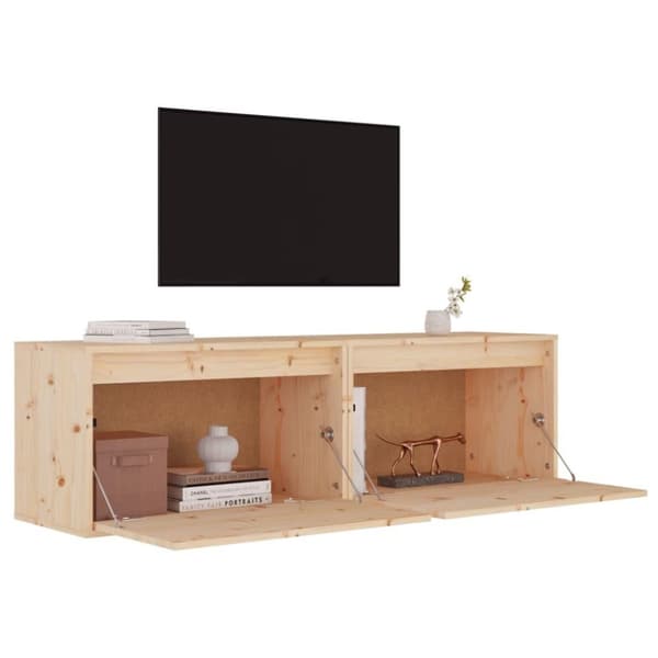 vidaXL vægskabe 2 stk. 60x30x35 cm massivt fyrretræ