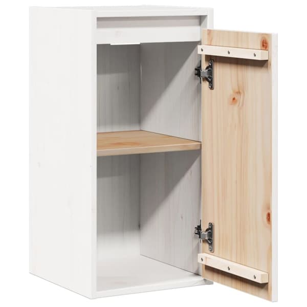 vidaXL Väggskåp vit 30x30x60 cm massiv furu