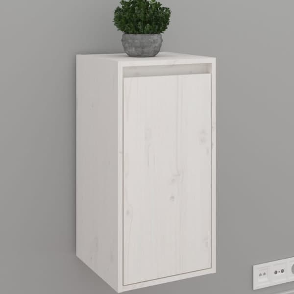 vidaXL Väggskåp vit 30x30x60 cm massiv furu
