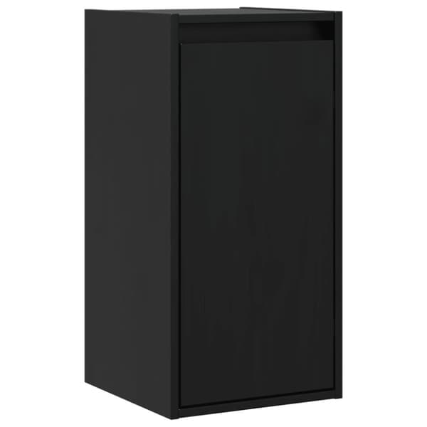 vidaXL Veggskap 2 stk svart 30x30x60 cm heltre furu