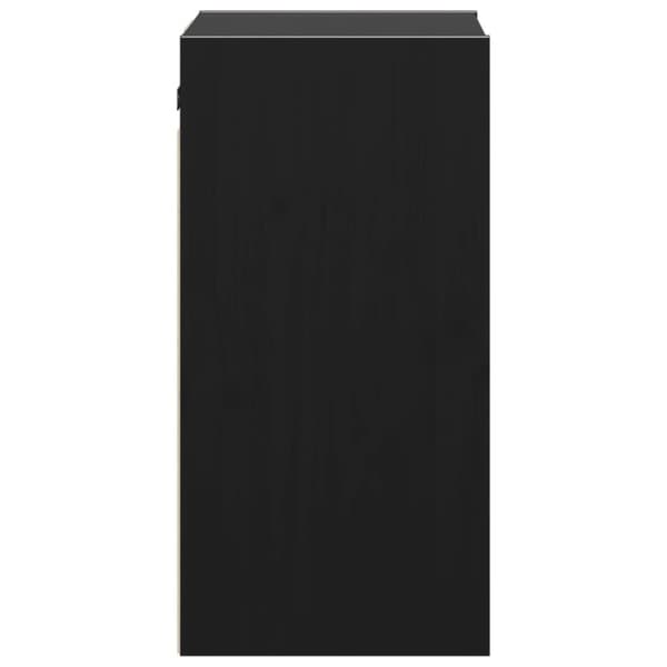 vidaXL Veggskap 2 stk svart 30x30x60 cm heltre furu