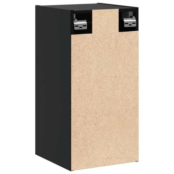 vidaXL Veggskap 2 stk svart 30x30x60 cm heltre furu
