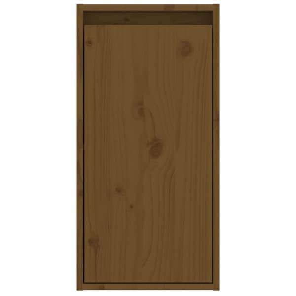 vidaXL vægskab 30x30x60 cm massivt fyrretræ gyldenbrun