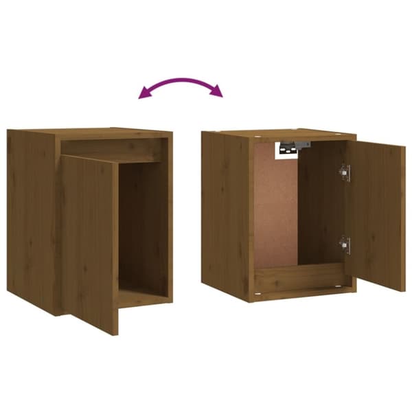 vidaXL Veggskap honningbrun 30x30x40 cm heltre furu