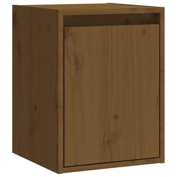 vidaXL Veggskap honningbrun 30x30x40 cm heltre furu