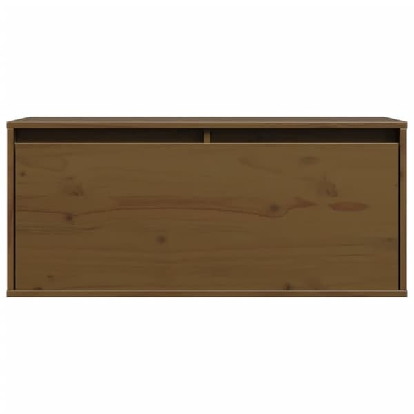 vidaXL vægskab 80x30x35 cm massivt fyrretræ gyldenbrun
