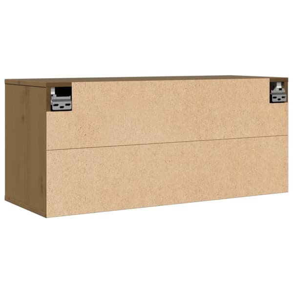 vidaXL vægskab 80x30x35 cm massivt fyrretræ gyldenbrun