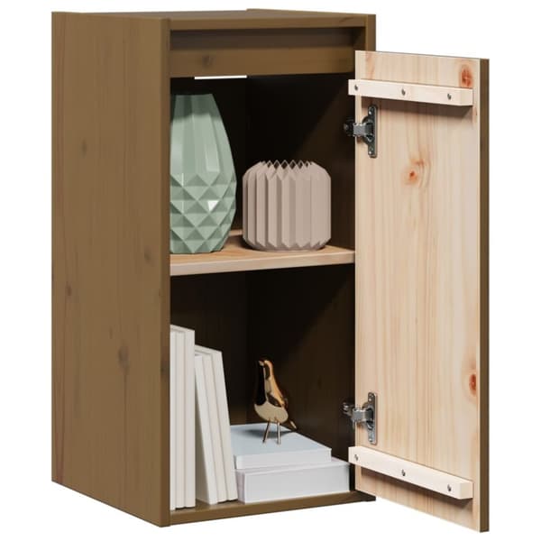 vidaXL Väggskåp honungsbrun 30x30x60 cm massiv furu