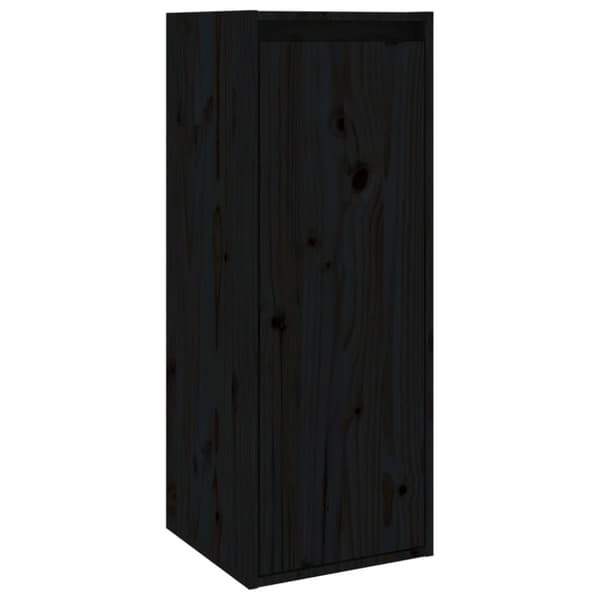 vidaXL vægskab 30x30x80 cm massivt fyrretræ sort